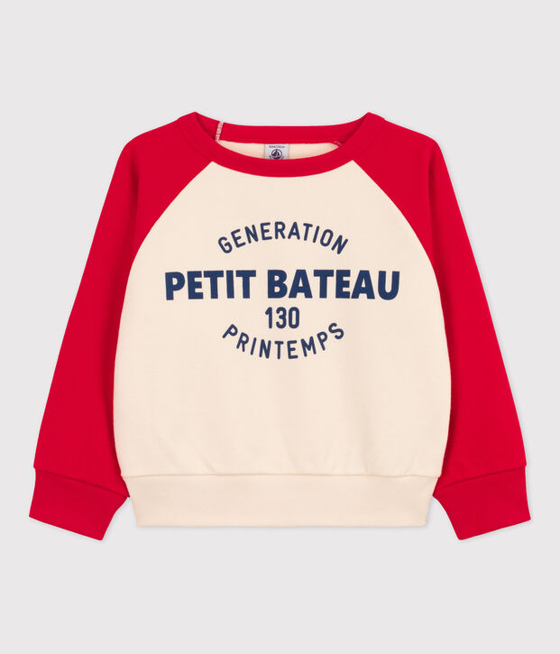 Sudadera de felpa para ni&ntilde;o/ni&ntilde;a rojo/crudo
