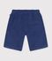 Bermudas cortas infantiles de algod&oacute;n liso azul