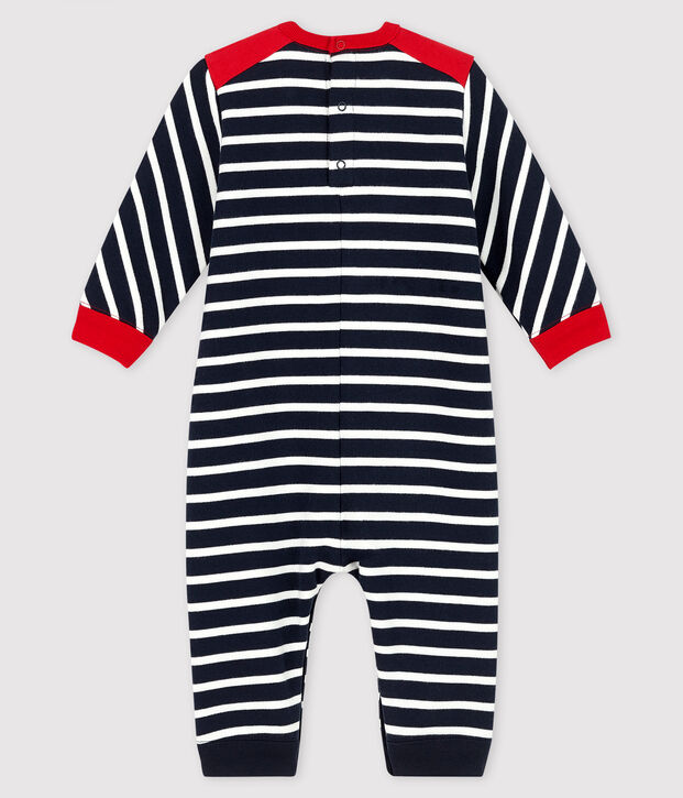 Buzo largo con para beb&eacute; ni&ntilde;o azul/blanco