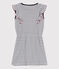 Vestido infantil sin mangas de algodón a rayas blanco MARSHMALLOW/azul SMOKING