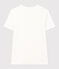 Camiseta Iconique de manga corta de punto liso para mujer blanco ECUME