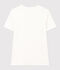 Camiseta Iconique de manga corta de punto liso para mujer blanco