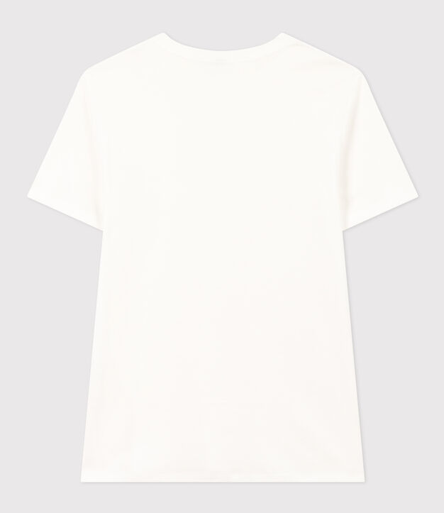 Camiseta Iconique de manga corta de punto liso para mujer blanco