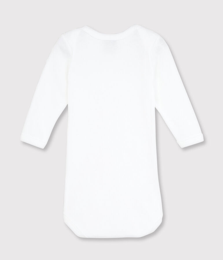 Body blanco de manga larga de beb&eacute; blanco