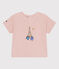 Camiseta Monsieur Madame de algodón de bebé rosa SALINE