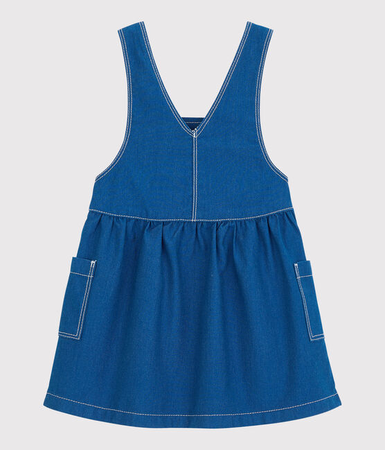 Vestido de algodón de bebé. azul MAJOR