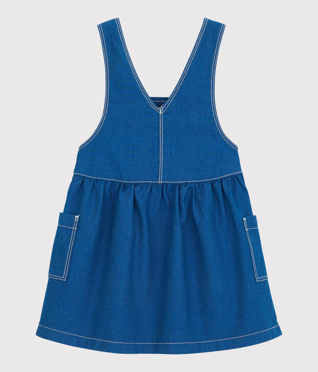 Vestido de algod&oacute;n de beb&eacute;. azul