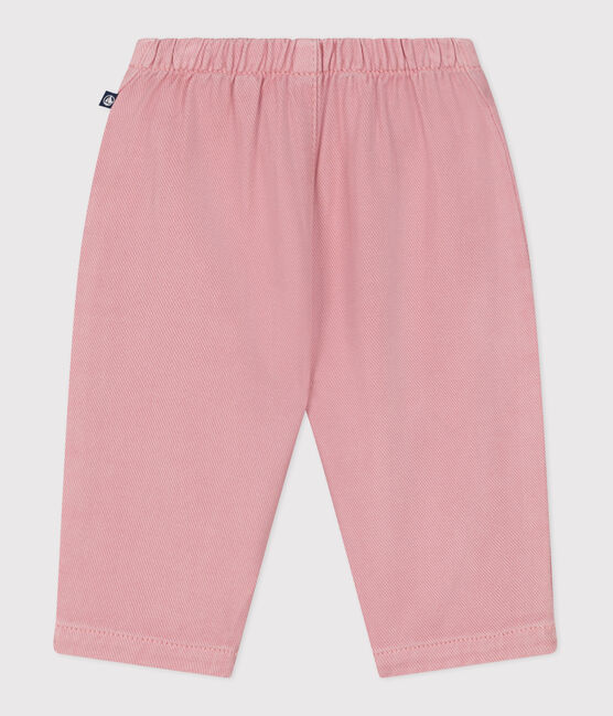 Pantalón de algodón suave y liso para bebé rosa CHARME