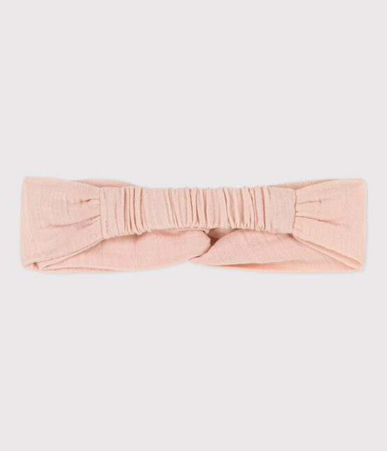 Diadema de gasa de algodón rosa para bebé rosa SALINE