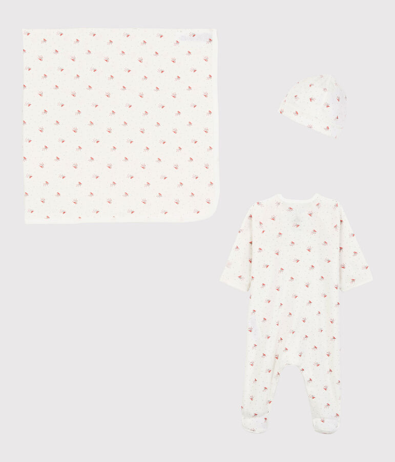 Estuche de regalo de nacimiento de pajarito de beb&eacute; de algod&oacute;n org&aacute;nico variante 1