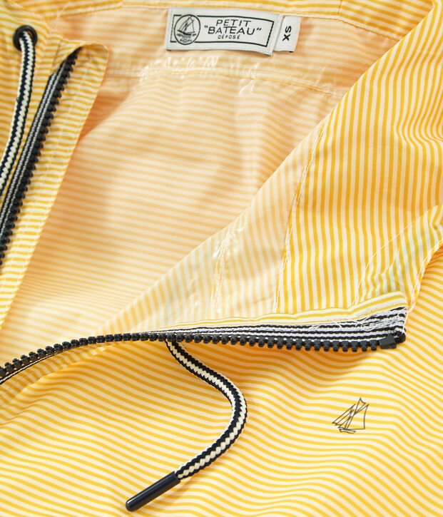 Cortavientos corto unisex amarillo/blanco