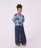 Sudadera infantil de algod&oacute;n con estampado de corazones violeta/multicolor