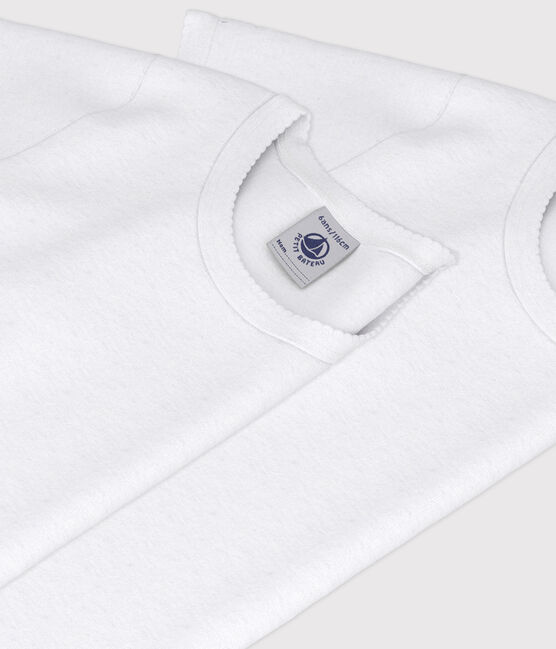 Lote de 2 camisetas blancas de manga corta de niña variante 1