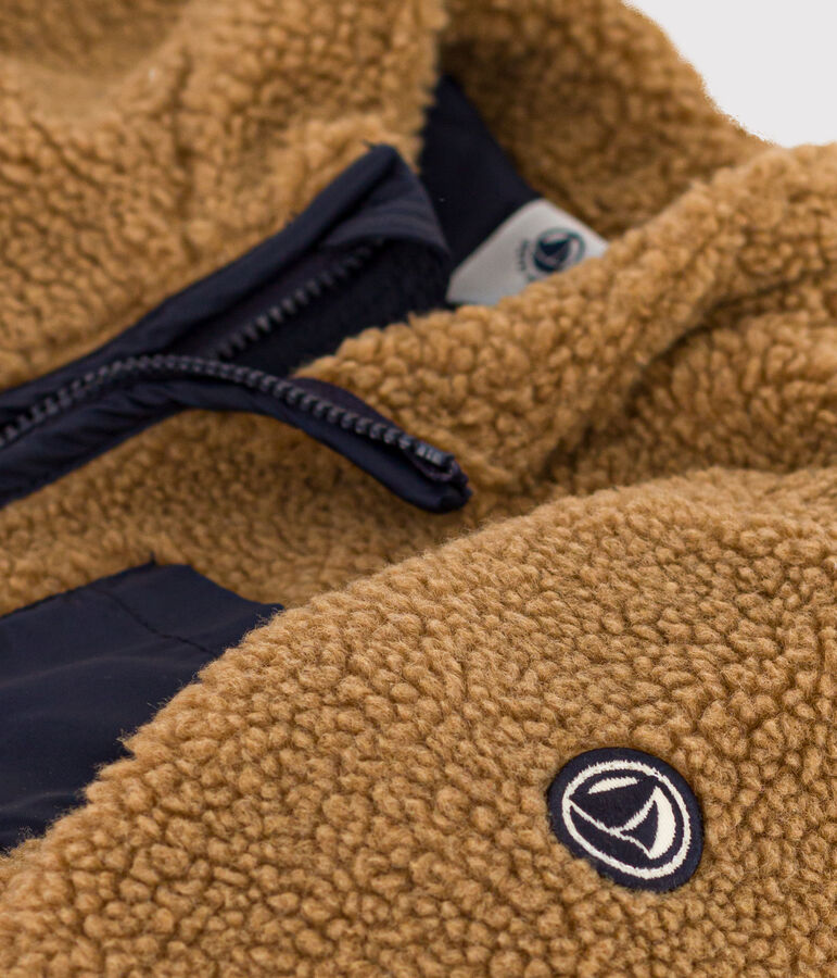 Chaqueta de sherpa de beb&eacute; marron