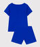 Pijama corto infantil de algodón azul PERSE