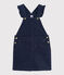 Vestido peto de niña azul DENIM BLEU FONCE
