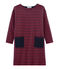Vestido con manga larga para mujer azul SMOKING/rojo SIGNAL