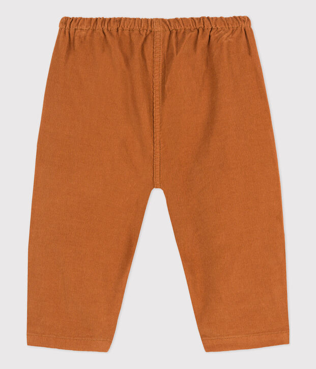 Pantal&oacute;n de terciopelo fino para beb&eacute; marron
