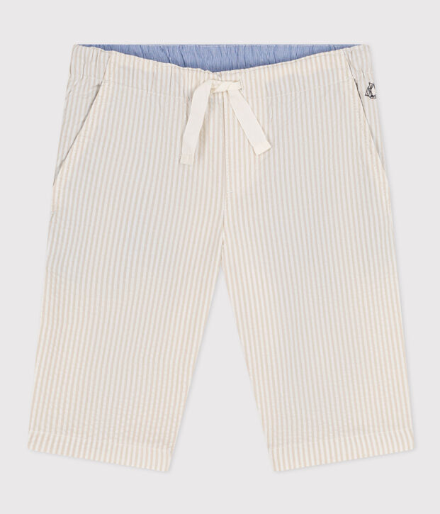 Bermudas beige/blanco