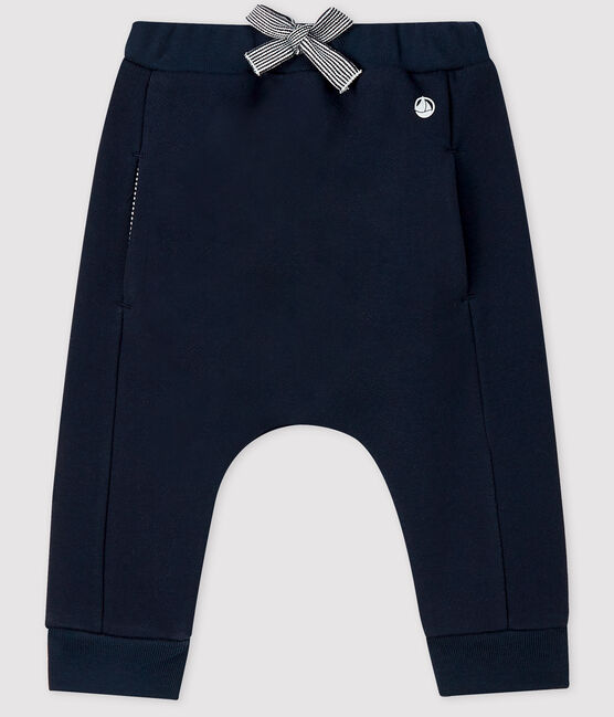Pantalón de felpa de bebé niño azul SMOKING