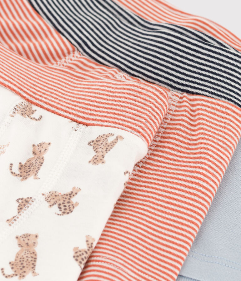 Juego de 3 b&oacute;xers de algod&oacute;n con leopardos para ni&ntilde;o multicolor