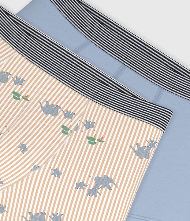 Juego de b&oacute;xeres infantiles de algod&oacute;n con estampado de elefantes multicolor