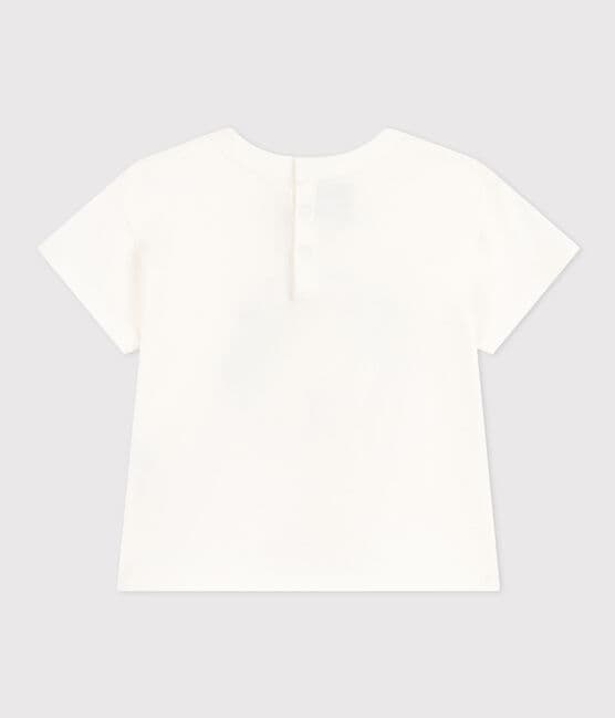 Camiseta de manga corta de jersey ligero para bebé blanco MARSHMALLOW