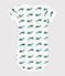 Body estampado de algodón de manga corta para bebé verde MARSHMALLOW/ DRAGONFLY