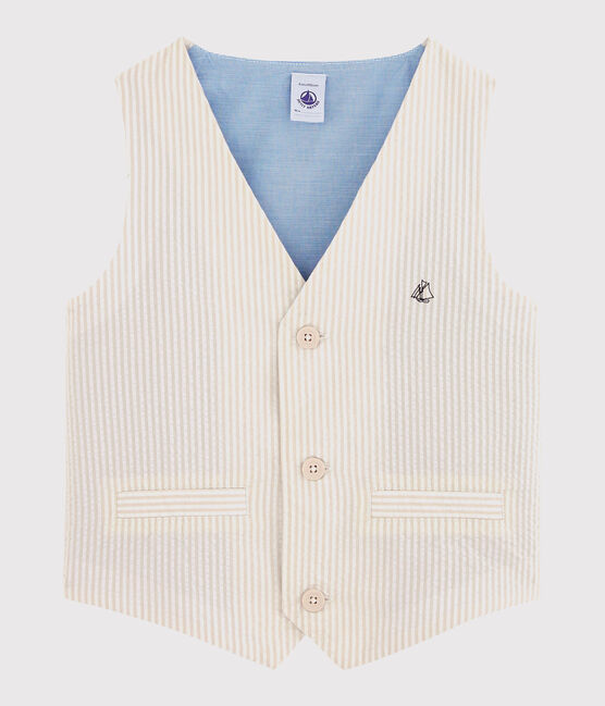 Chaleco sin mangas de niño beige BEIGE/blanco MARSHMALLOW