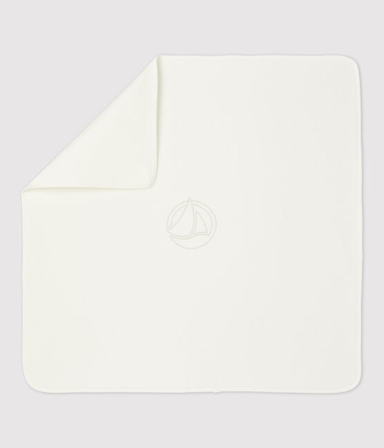 Manta de algodón orgánico de bebé blanco MARSHMALLOW