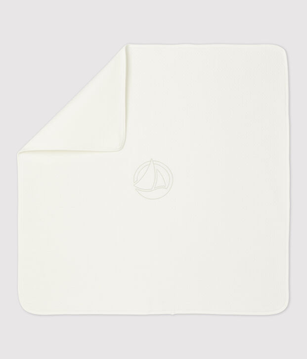 Manta de algod&oacute;n org&aacute;nico de beb&eacute; blanco