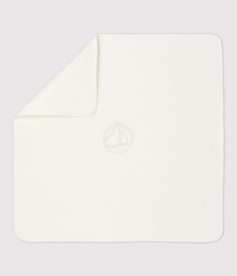 Manta de algod&oacute;n org&aacute;nico de beb&eacute; blanco