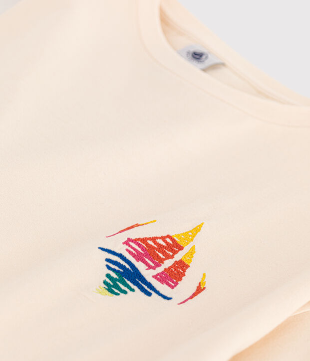 Camiseta LE BOXY de algod&oacute;n para mujer crudo