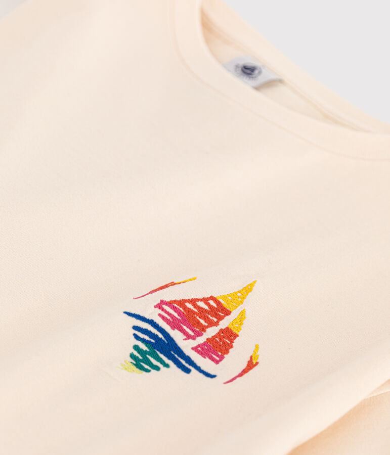 Camiseta LE BOXY de algod&oacute;n para mujer crudo