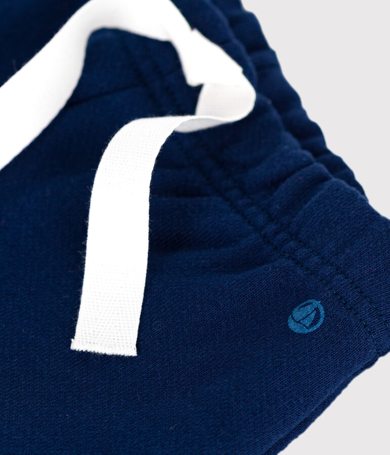 Pantal&oacute;n de jogging liso de algod&oacute;n para beb&eacute; azul