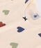 Camisón de algodón infantil con motivo de corazón blanco AVALANCHE/ MULTICO