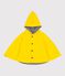Capa de lluvia para beb&eacute; de algod&oacute;n y punto revestido amarillo
