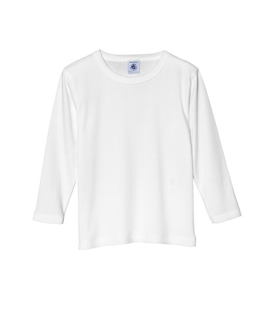 Camiseta para niño en manga larga blanco ECUME