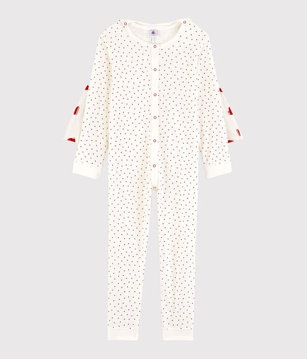 Mono disfraz de superh&eacute;roe de algod&oacute;n ecol&oacute;gico de ni&ntilde;a blanco/rojo