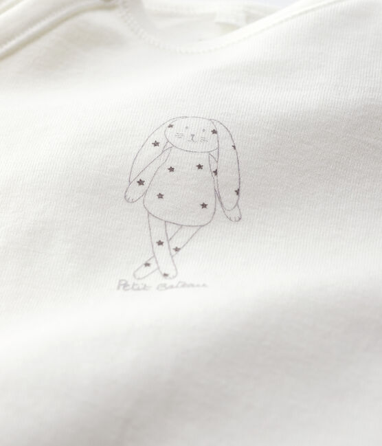 Pijama de bebé de algodón ecológico blanco blanco MARSHMALLOW