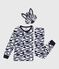 Pijama disfraz infantil de algodón con estampado de cebra azul MILK/ SOIR