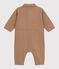 Mono largo estilo «worker» de algodón liso para bebé beige ROCHE CLAIR