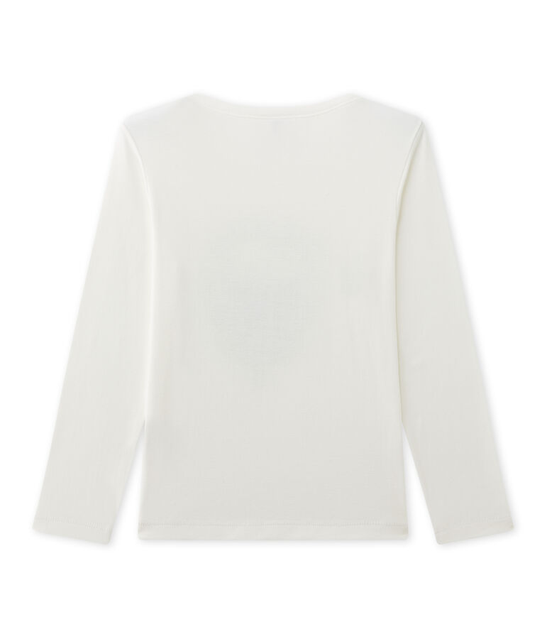 Camiseta de manga larga estampada para ni&ntilde;o blanco