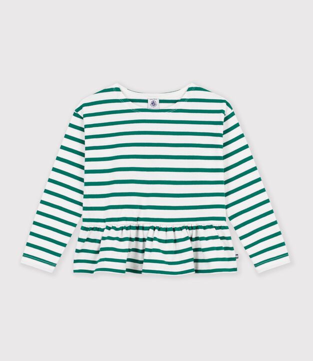 Marinera infantil de algod&oacute;n verde/verde