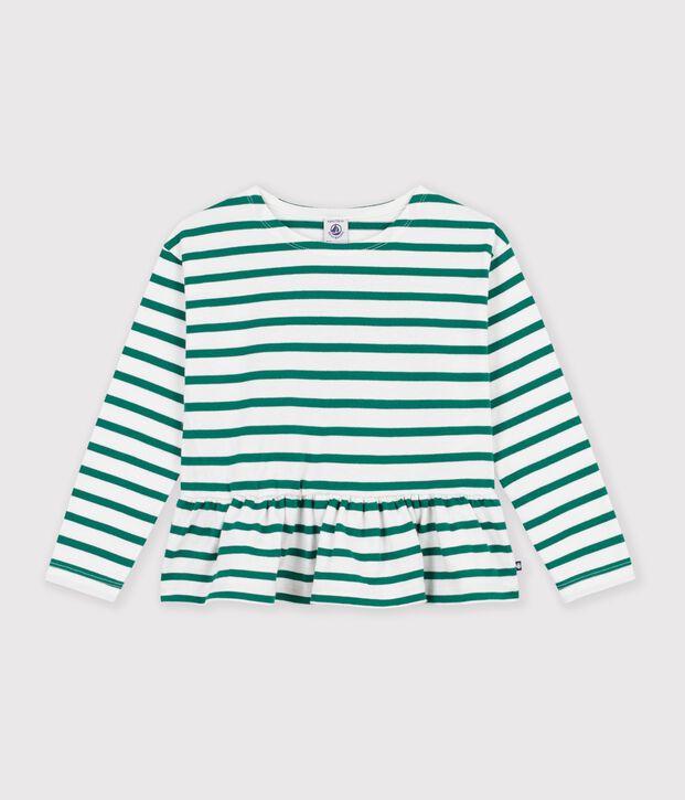 Marinera infantil de algod&oacute;n verde/verde