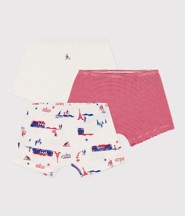 Juego de 3 culottes Par&iacute;s de algod&oacute;n para ni&ntilde;a multicolor