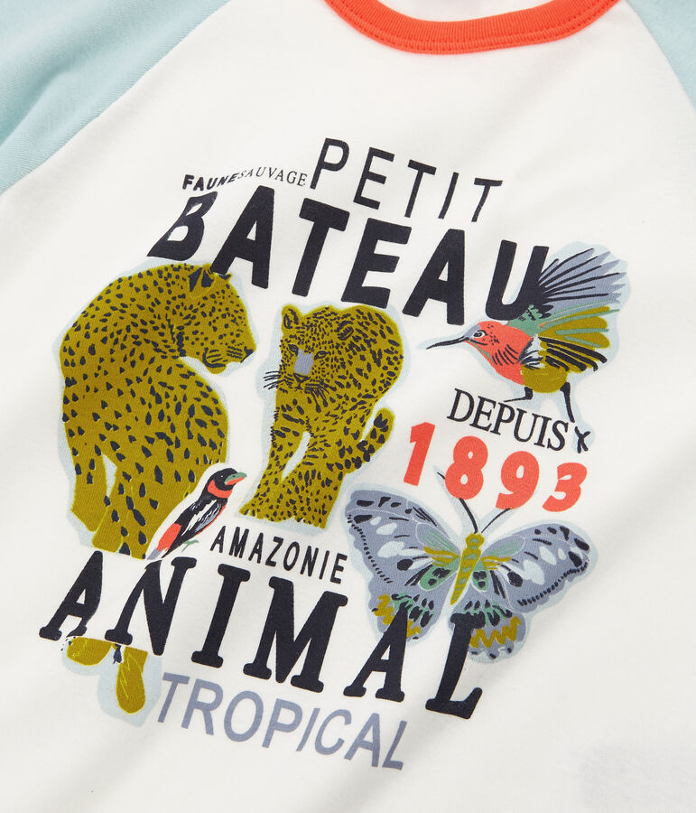 Pijama de punto para ni&ntilde;o blanco/multicolor