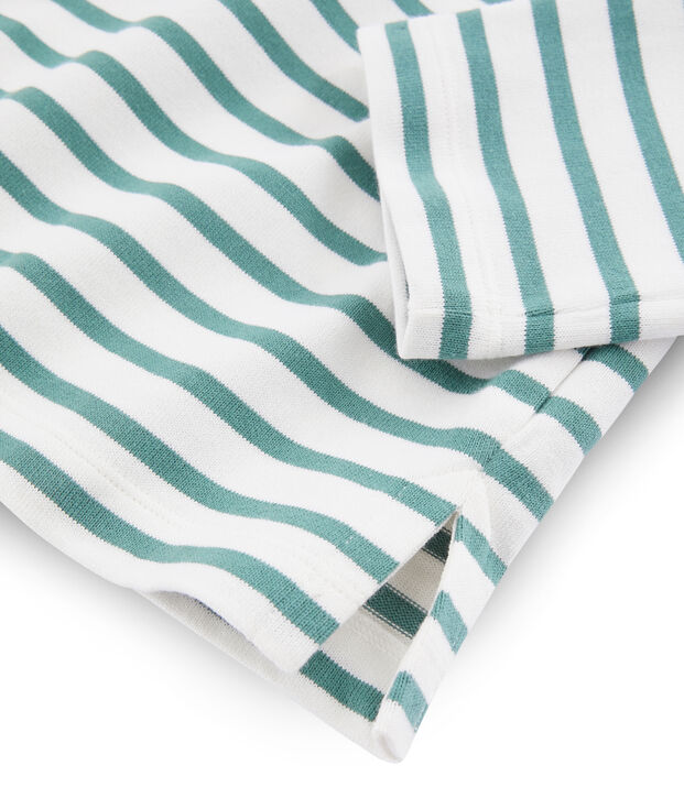 Camiseta marinera para mujer blanco/verde