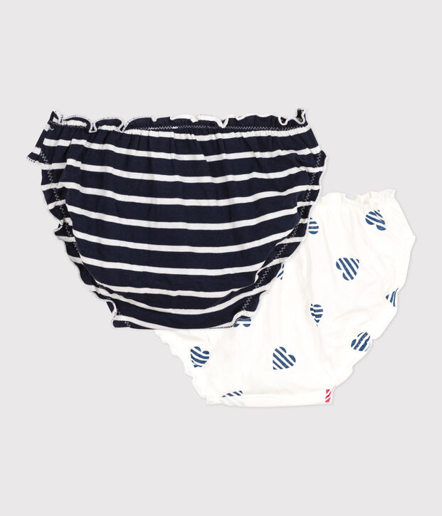 Juego de 2 braguitas de algod&oacute;n con estampado de corazones para mujer multicolor