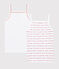 Lote de 2 camisetas de tirantes "Petit Bateau Je t'aime" de niña variante 1